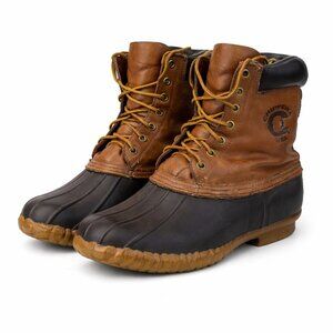 Chippewa Duck Boots Leather Rubber Hunting Boots Insulated Made in USA Men’s 9